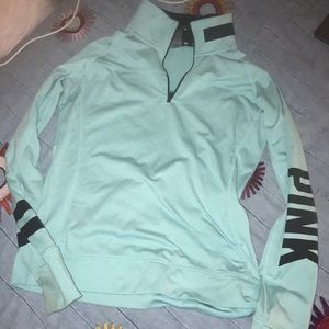 VS PINK Teal Quarter Zip